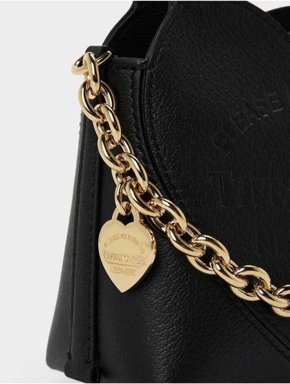 🔥🩵Tiffany & Co. Black Leather Mini/Micro crossbody bag - Picture 4 of 7